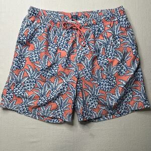 George Mens Swim Shorts Pineapples Orange Outdoor Beach Size‎ 2XL
